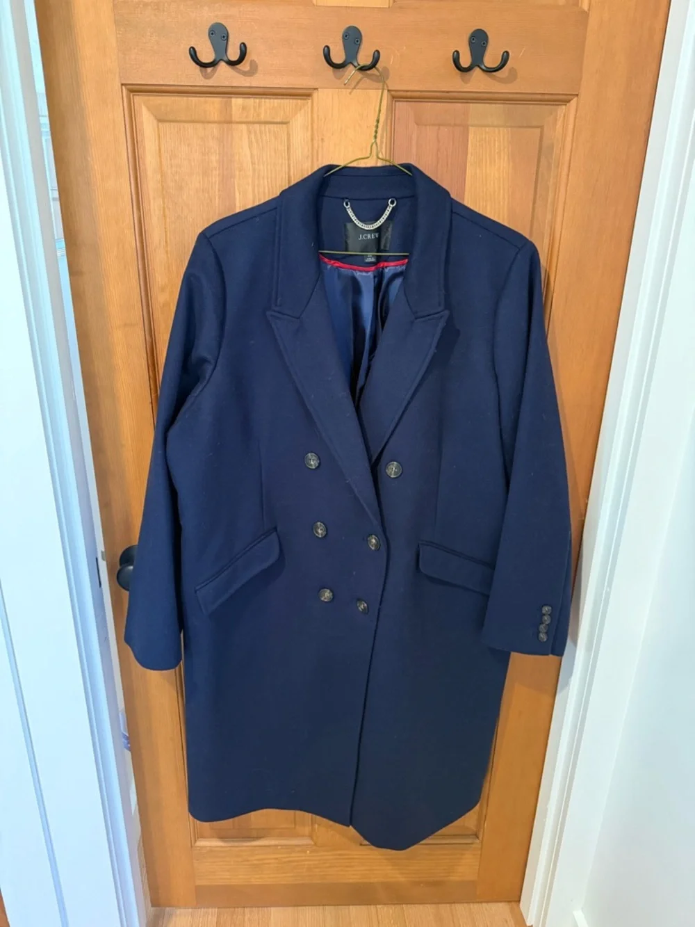 J. Crew Double-Breasted Navy Wool Peacoat - Picture 1 of 3